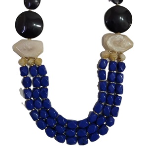 Rose Gold Resin Beaded <b>Necklace</b> and Choker <b>Statement</b> Jewelry Trendy Party for Unisex - Product Image 1