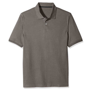 Logo brodé personnalisé 2026 pour polos pour hommes, T-shirts décontractés à manches courtes en maille unie pour hommes - Product Image 2