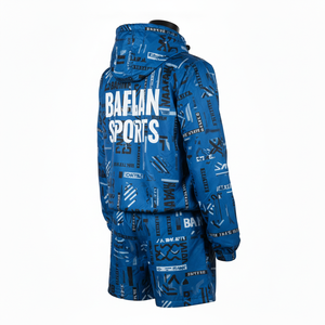 Conjunto de pantalones cortos cortavientos para mujer, transpirable, a prueba de viento, tela de poliéster y nailon, estampado por sublimación, conjunto de pantalones cortos cortavientos para mujer, talla grande - Product Image 5