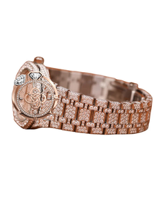 Reloj de Lujo con Diamantes en Oro Rosa para Hombre, Bisel con Piedras CZ, Acero Inoxidable, Cuarzo, Estilo Hip Hop - Product Image 2