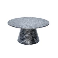 Table basse en bois de luxe personnalisable, qualité supérieure, style moderne, incrustation de nacre, art déco pour salon indien