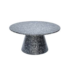 Mesa de Centro de Madera de Lujo Personalizable, Estilo Moderno de Alta Calidad con Incrustaciones de Nácar, Decoración Art Deco para Sala de Estar - Product Image 5