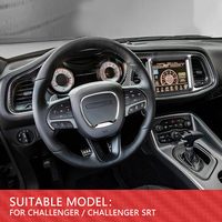 Kit de garniture de tableau de bord en fibre de carbone véritable Blackstone, garniture de console centrale, cadre de panneau de tableau de bord HS-123 Dodge Charger Challenger SRT 2011-