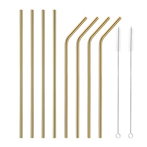 Long Lasting Copper Sip Tubes Reusable <b>Metal</b> Drinking <b>Straws</b> Suitable for Smoothies Fresh Juice Iced Tea and Beverage Use - Product Image 1