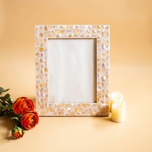 Mother of Pearl Photo <b>Frame</b> (Medium) | Handcrafted Shell Inlay <b>Picture</b> <b>Frame</b> | Luxury Decorative <b>Frame</b> - Product Image 2