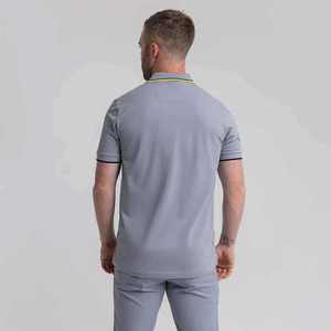 Chemise homme manches courtes style moderne, polyester et coton, chemise unie pour homme, polos - Product Image 2