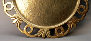 Modern luxury 13" durable Metal Serving <b>Tray</b> with custom pattern for wedding <b>dinners</b> and steak events - Product Image 2