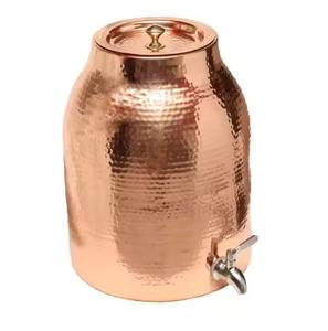 Elegant Copper Water <b>Dispenser</b> <b>Drinking</b> Water Storage System with Tap Ideal for Home Kitchen Dining and Hospitality Setup - Product Image 5