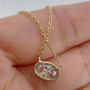 Collar de Diamantes de Alta Gama en Oro de 18K con Corte Ovalado de 3Ct, Diamantes Cultivados en Laboratorio con Certificación IGI E VVS, Ideal para Celebraciones de Aniversario - Product Image 3