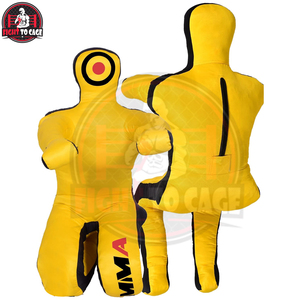 Nuevo Muñeco de Lucha MMA Profesional Reforzado de Alta Resistencia en Amarillo y Negro con Cremallera Trasera de Lona, Hecho a Medida - Product Image 4