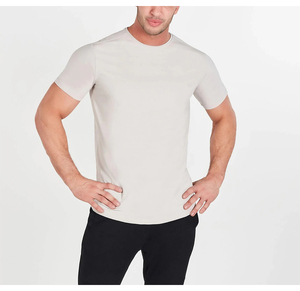 Factory Custom High Quality Mens Vintage Casual Muscle Regular Fit O-Neck Short Sleeve 280g Gym T-Shirt Quick Dry Breathable - Product Image 2