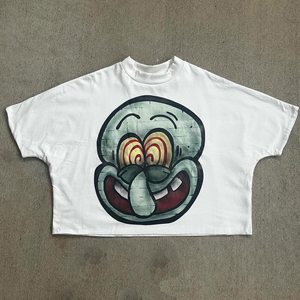 เสื้อยืดคอกลมทรงบ็อกซี่สไตล์วินเทจสตรีทแวร์ ผ้าหนา พิมพ์ลาย คอลเลคชั่นใหม่ เป็นมิตรต่อสิ่งแวดล้อม ระบายอากาศได้ดี สำหรับผู้ชาย - Product Image 1