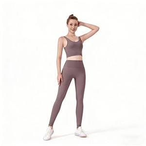 Conjunto de Yoga para Mujer GAF, Nuevo, de Primera Calidad, con Estampado, Tela Transpirable, Color Personalizable, 2 Piezas, Cintura Alta Elástica - Product Image 2