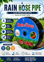 Tuyau d'irrigation agricole en PE de 40 mm, tuyau de pluie de 100 mètres, brume d'eau uniforme, durable, pour l'irrigation des cultures en champ