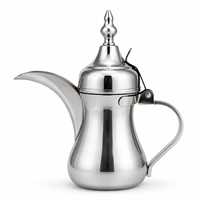 Set Teko Kopi Dallah Logam Maroko Modern Ramah Lingkungan, Server Teh Royal Berpola Palu untuk Rumah, Hotel, Restoran, Kafe
