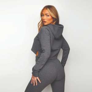 Sweat-shirt à capuche gris pour femme, décontracté, à manches longues, pull-over - Product Image 2