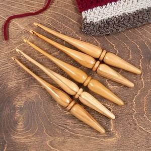 Custom Logo Resin Wood Hybrid <b>Crochet</b> <b>Hook</b> Ergonomic Design Knitting Needle Wholesale Luxury Weaving Tool for Artisan Yarn Shops - Product Image 6