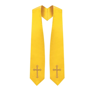 Étole de chœur en satin brodé moderne, artisanat de broderie et de point de croix, personnalisable en couleur et en taille pour robe de chœur - Product Image 6