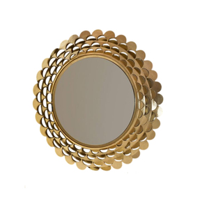 Handcrafted Metal Sun Wall Decor Gold Framed Decorative <b>Mirror</b> Large Round Hanging <b>Mirror</b> With Coating Statement Modern Home - Product Image 5