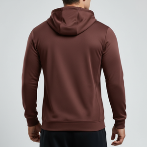 Sudadera con capucha para hombre con cremallera, logotipo personalizado, fabricante de ropa deportiva. - Product Image 4