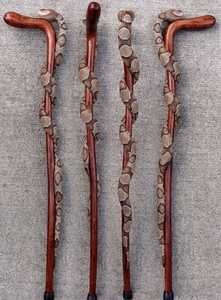 Canne de marche en bois faite à la main avec poignée en forme d'aigle, design imitation antique durable pour le soutien et l'équilibre amélioré - Product Image 6