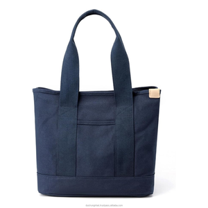 Bolsas de Lona Personalizadas de Fábrica OEM, Bolsa de Lona de Algodón Extra Grande Reutilizable, Cierre con Cordón y Cremallera, para Viajes y Compras - Product Image 5