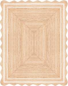 Alfombras y Tapetes de Yute Trenzado de Alta Calidad, Alfombra Rectangular de Yute Natural Tejida a Mano con Borde Festoneado a Precio Económico - Product Image 3