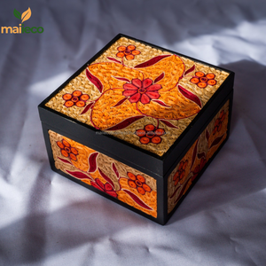Boîte-cadeau de bijoux de Quilling de papier de motif carré fait à la main pour l'emballage de collier de bracelet de pendentif du Vietnam - Product Image 4