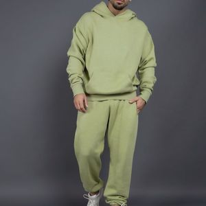 Custom <b>Men</b> <b>Baggy</b> Tracksuit Regular Fit Streetwear Set Lightweight Hoodie <b>Jogger</b> Pants Solid Eco-Friendly Embroidery Logo Private - Product Image 1