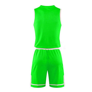 Sports Basketball Uniform Solid Color Quick Dry Plain Dyed Material Customized Plus Size Jersey Uniform Set - Product Image 3