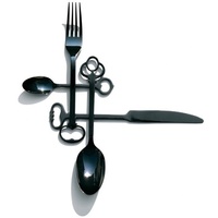 Ensemble de couverts en acier inoxydable 201 de haute qualité, 100 pièces, écologique, luxe vintage, finition miroir, pour la maison, l'hôtel, les mariages