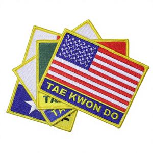 Parche Bordado con Logotipo de Empresa Personalizado, con Revestimiento de Velcro y Adhesivo Termoadhesivo para Uniformes de Personal y Regalos Promocionales - Product Image 1