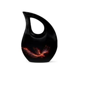 Urna Funeraria de Metal Plateado con Grabado de Carreras de Caballos, en Forma de Lágrima, para Cenizas Humanas de Adultos - Product Image 6