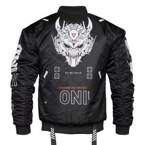 Blouson Bomber Cyberpunk Techwear pour Homme, Veste Coupe-Vent Tactique Cargo Streetwear Hip Hop Harajuku Urbain à Imprimé Graphique - Product Image 3