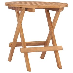 Tavolo da giardino pieghevole in legno di Teak massiccio 19.7 "x 19.7" x 19.7 "dimensioni per mobili da esterno - Product Image 1