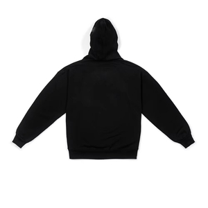 Custom <b>Zip</b> up Print Oversize logo Rhinestone Black 1.1 100% Cotton Winter Hoodie for Men's - Product Image 2