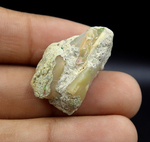 Opale d'Éthiopie naturelle brute de 24,00 carats, opales multicolores de bonne qualité, taille 30x18x10 mm, opale pierre de naissance d'octobre - Product Image 2