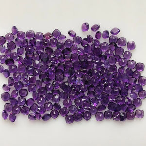 Ametista Africana Natural de 4MM, Corte Cojín, Color Púrpura, Gema Suelta de la Mejor Calidad, Gemas Red Mountain para Joyería - Product Image 3