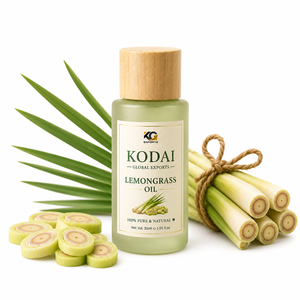 Aceite Esencial de Limoncillo de Tamil Nadu 100% Puro y Natural de Kodai Global Export, Destilado al Vapor, para Aromaterapia Facial, Limpieza Sin Dolor - Product Image 1