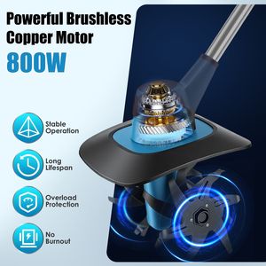 Cultivador y Fresadora de Suelo Inalámbrica de 800W y 21V con Dientes de Acero al Manganeso, Batería de 3.0Ah, Ancho de 8.66 Pulgadas y Profundidad de 6.69 Pulgadas - Product Image 3