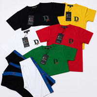 Lots de vêtements d'été en coton pour garçons et filles, enfants et jeunes, ensembles d'extérieur, styles variés, en gros, pour fournisseurs