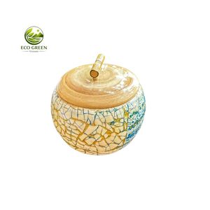 Tarros de Almacenamiento de Bambú Hechos a Mano con Tapa Decorativa de Madreperla, Recipientes para Dulces y Semillas, para Regalo y Uso Doméstico - Product Image 4