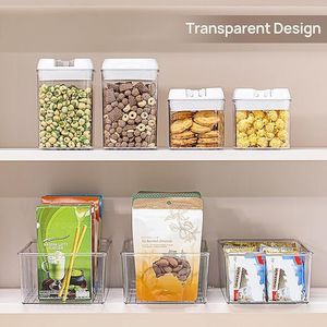 Set di 8 Contenitori e Scatole in Plastica Trasparente per Organizzazione Cucina e Dispensa - Product Image 3