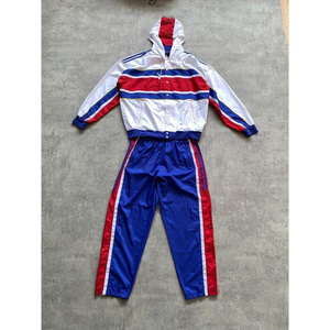 Ensemble de survêtement microfibre zippé pour homme, coupe-vent imprimé streetwear 2026, sweat à capuche et pantalon de jogging à col roulé, séchage rapide - Product Image 1