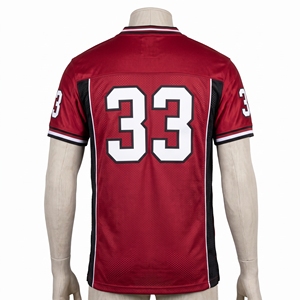 Maillot de football américain personnalisé pour hommes, uniforme d'équipe rouge et noir, vente en gros, vêtements de sport, sublimation professionnelle - Product Image 4