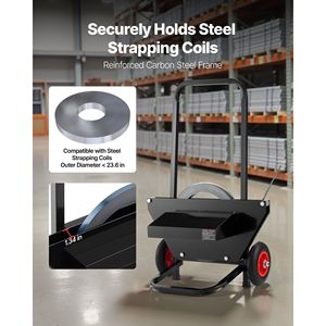 Dispenser per Nastro di Imballaggio Resistente per Bobine in Acciaio da 23,6 Pollici per Dimensioni Esterne Grandi - Product Image 2