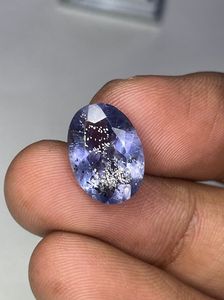 Iolite bleue naturelle, pierre de soleil. Iolite chatoyante, pierre de soleil, taille ovale. - Product Image 2