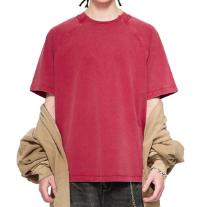 เสื้อยืดผู้ชายแขนสั้นทรงโอเวอร์ไซส์ ผ้าเจอร์ซีย์ถักแบบวินเทจคุณภาพสูง 100% โพลีเอสเตอร์ ระบายอากาศได้ดี กันยับ น้ำหนัก 240 กรัม รับสั่งทำ - Product Image 5