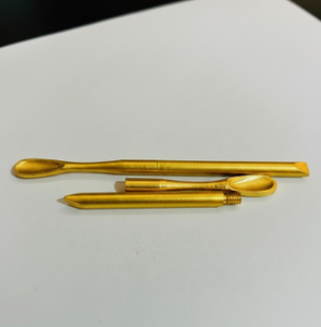 Ensemble de cuillères en acier inoxydable plaqué or pour shilajit, outil multifonctionnel, spatule de mesure pour résine de shilajit, outil ayurvédique - Product Image 3