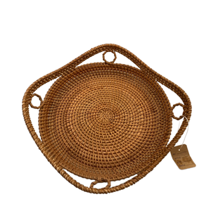 Vente en gros de plateau rond en rotin tissé à la main écologique Nhat Minh MK06 avec bordure ondulée Ensembles d'ustensiles de rangement de cuisine inspirés du Vietnam - Product Image 3